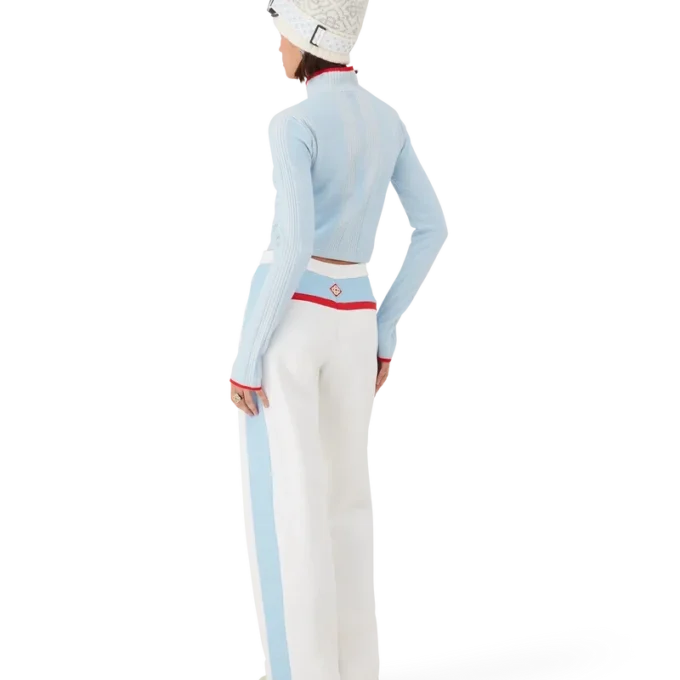 Top corto de capa base de merino para esquí