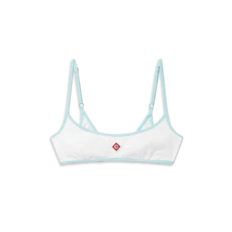 Top de bikini con monograma jacquard