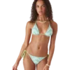 Top de bikini con monograma ondulado