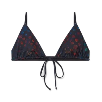 Top de bikini con tiras Monogram