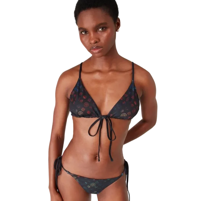 Top de bikini con tiras Monogram