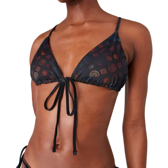 Top de bikini con tiras Monogram