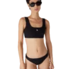 Top de bikini de jacquard con monograma