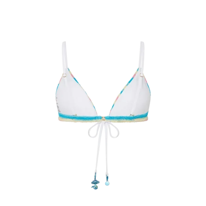 Top de bikini de rizo a rayas Top de bikini de rizo a rayas