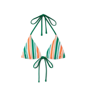 Top de bikini de tiras a rayas