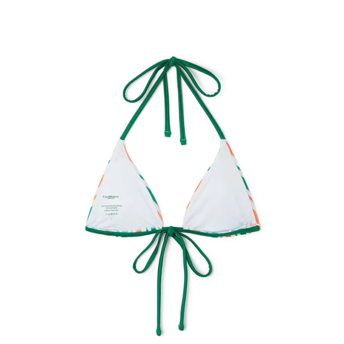 Top de bikini de tiras a rayas