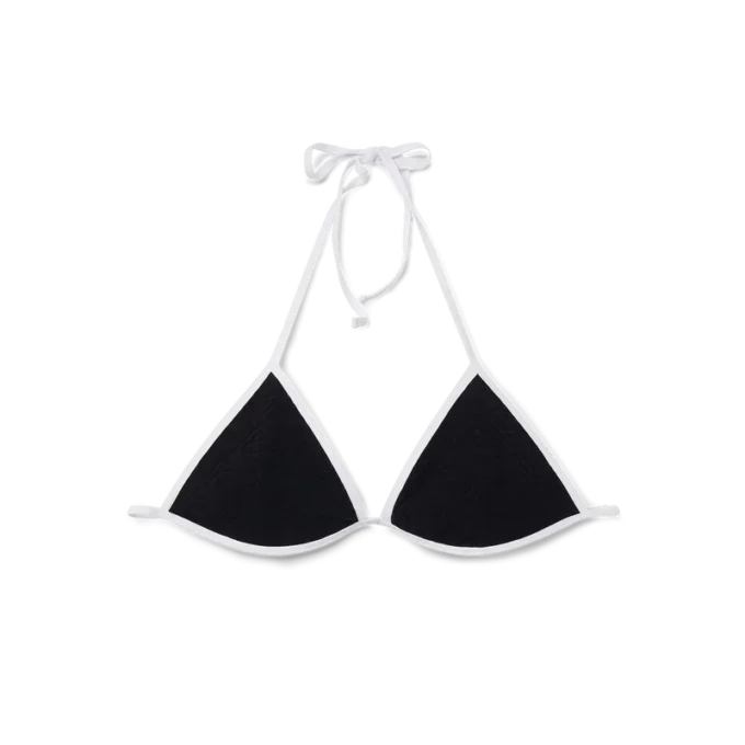 Top de bikini texturado