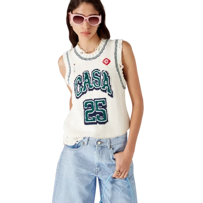 Top de béisbol Intarsia