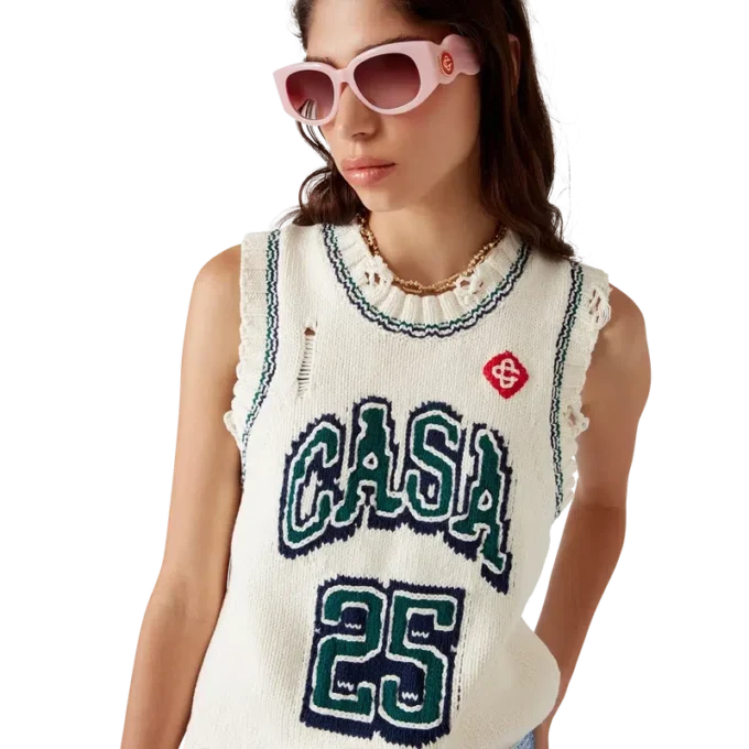 Top de béisbol Intarsia