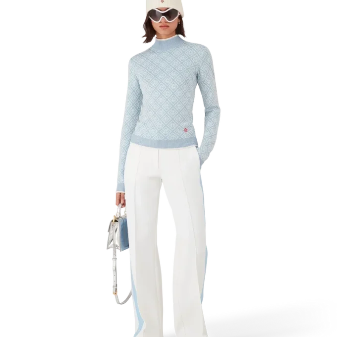 Top de cuello alto con monograma Ski