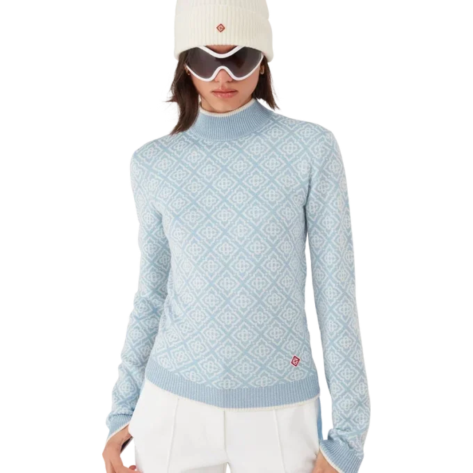 Top de cuello alto con monograma Ski