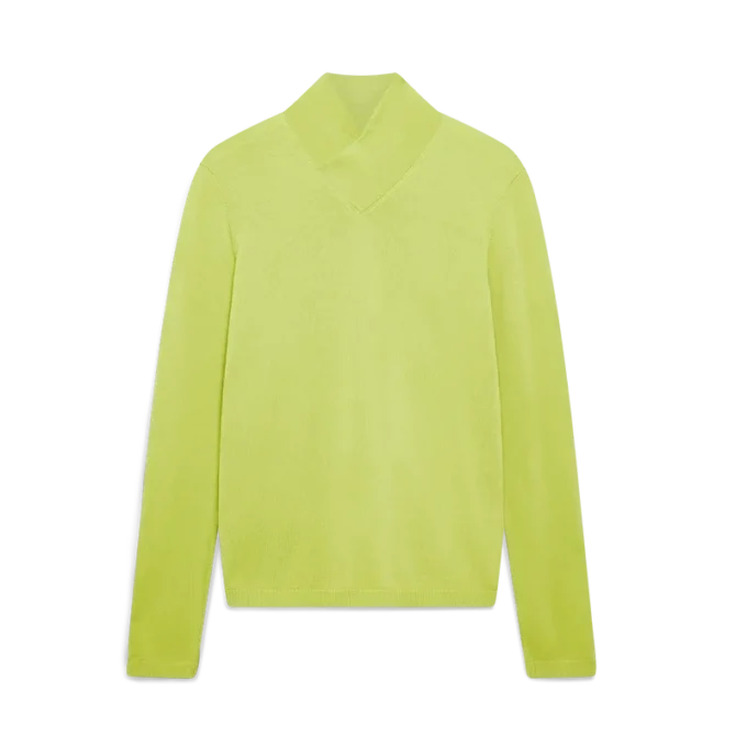 Top de cuello vuelto de merino