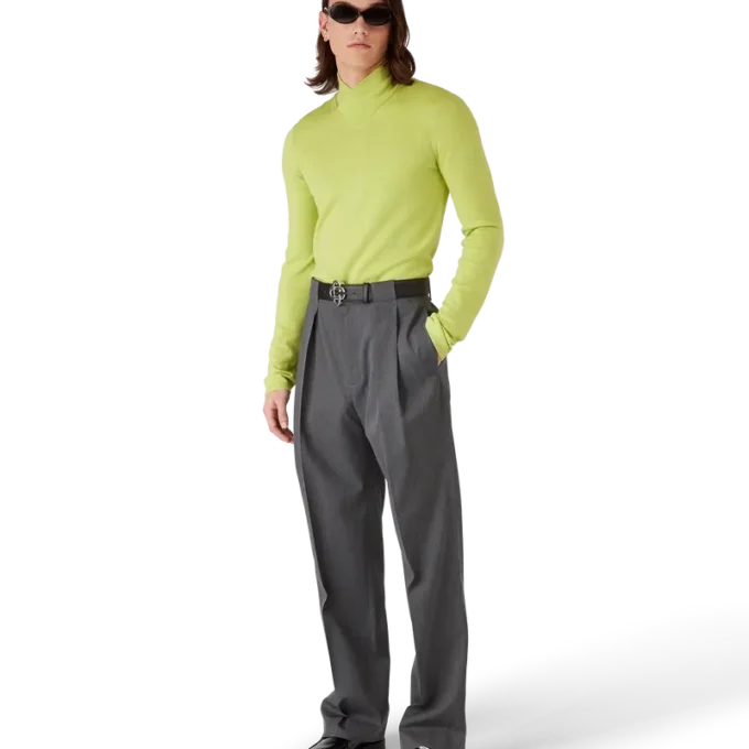 Top de cuello vuelto de merino