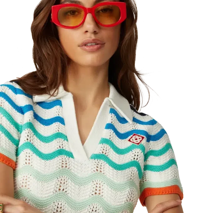 Top de ganchillo con ondas degradadas Top de ganchillo con ondas degradadas