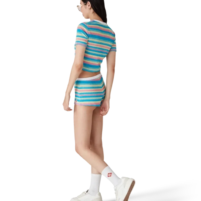 Top de rizo a rayas Top de rizo a rayas