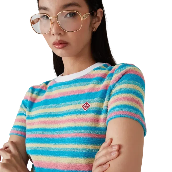 Top de rizo a rayas Top de rizo a rayas