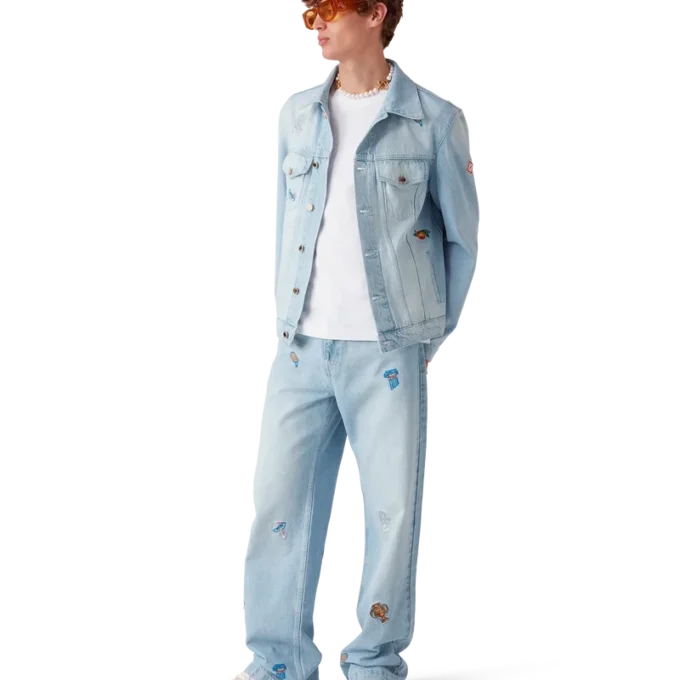 Vaqueros con motivo bordado