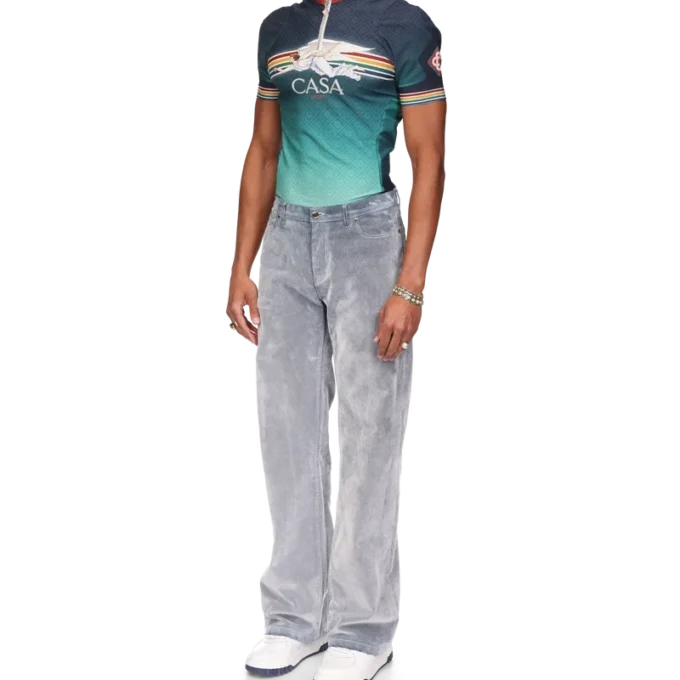 Vaqueros con textura melocotón