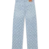 Vaqueros de corte holgado con monograma en denim