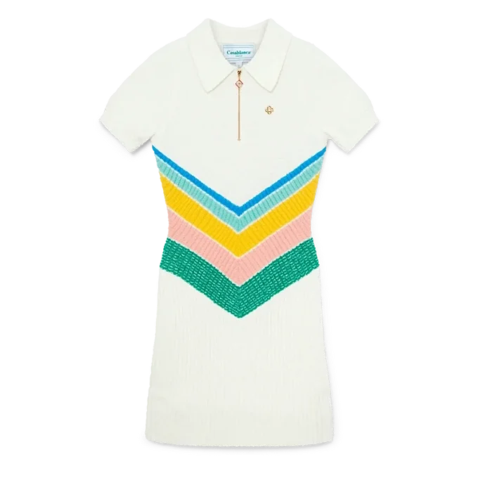 Vestido Bouclé Chevron