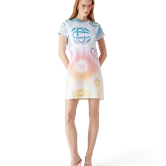 Vestido camiseta con logotipo en semitonos