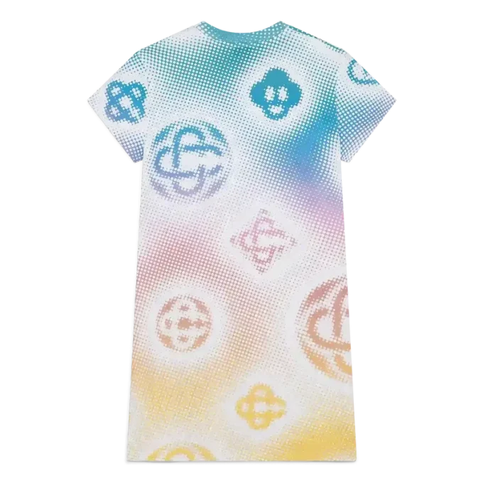 Vestido camiseta con logotipo en semitonos