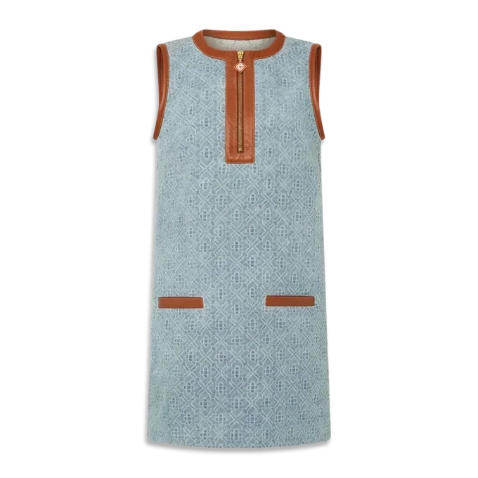 Vestido de denim con monograma
