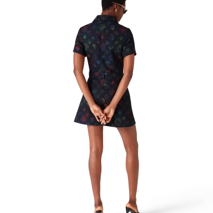 Vestido de denim con monograma