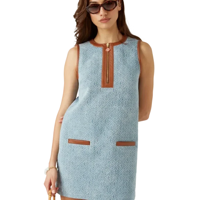 Vestido de denim con monograma