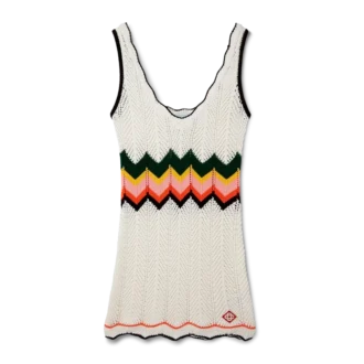 Vestido de encaje con diseño en chevron