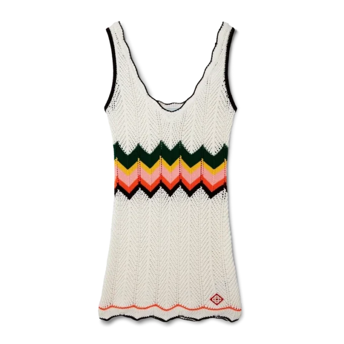 Vestido de encaje con diseño en chevron