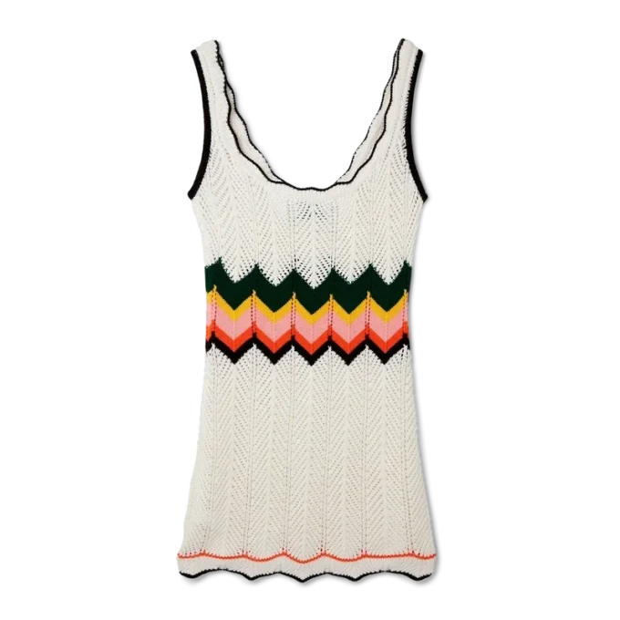 Vestido de encaje con diseño en chevron