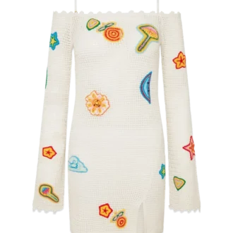 Vestido de ganchillo con motivos