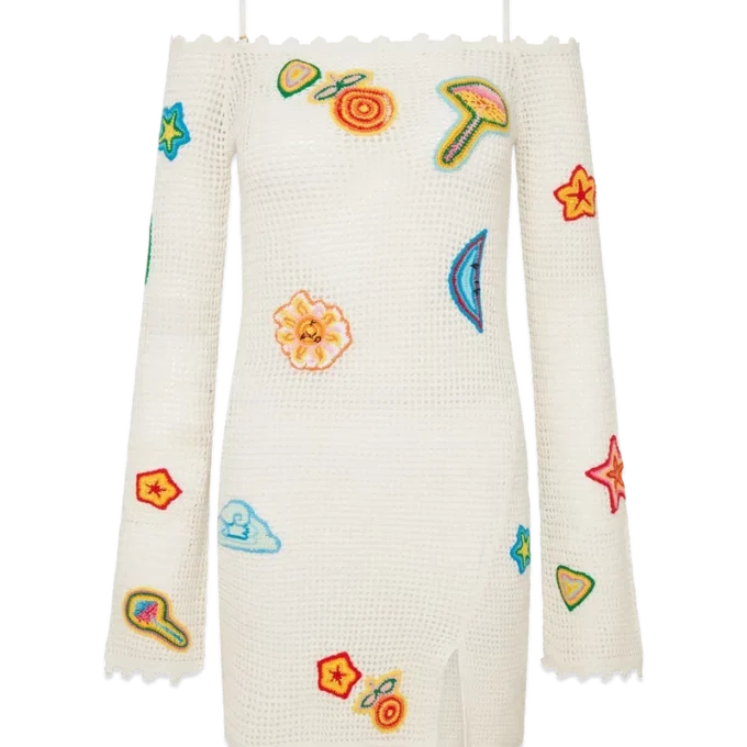 Vestido de ganchillo con motivos Vestido de ganchillo con motivos