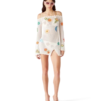 Vestido de ganchillo con motivos