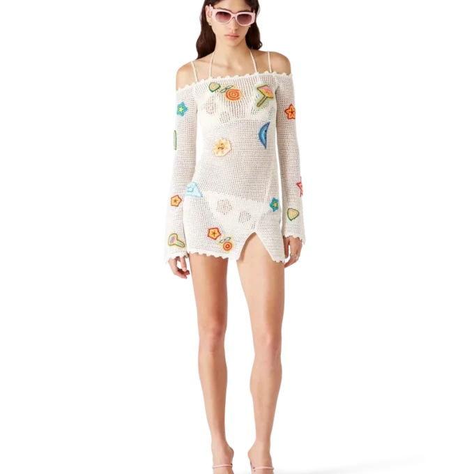 Vestido de ganchillo con motivos Vestido de ganchillo con motivos