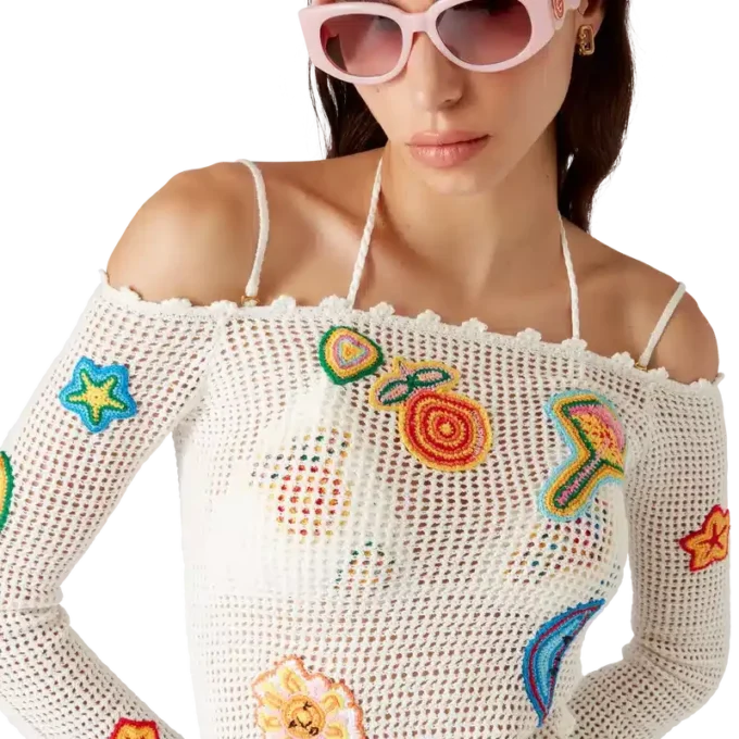 Vestido de ganchillo con motivos Vestido de ganchillo con motivos