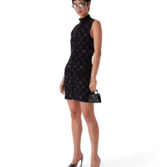 Vestido de jacquard con monograma