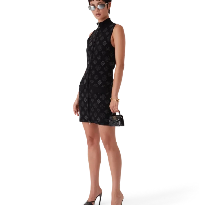 Vestido de jacquard con monograma