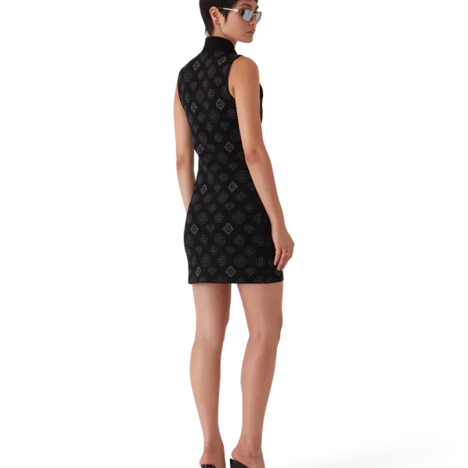 Vestido de jacquard con monograma