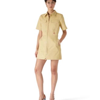 Vestido de jacquard de algodón con monograma