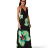 Vestido de seda Orchid Glitch