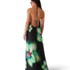 Vestido de seda Orchid Glitch