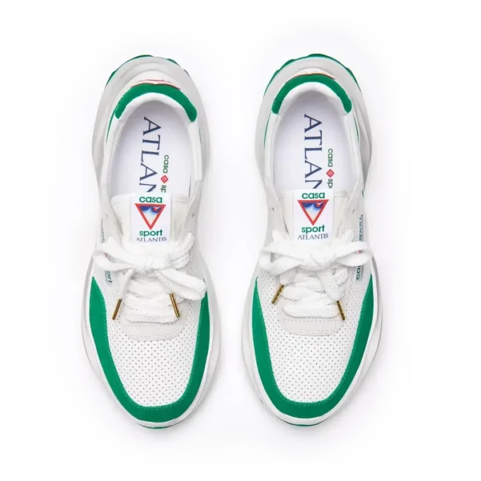 Zapatilla Atlantis para mujer en blanco y verde tenis Zapatilla Atlantis para mujer en blanco y verde tenis