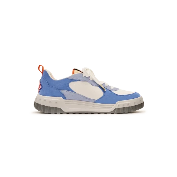 Zapatilla Court para mujer en blanco y azul