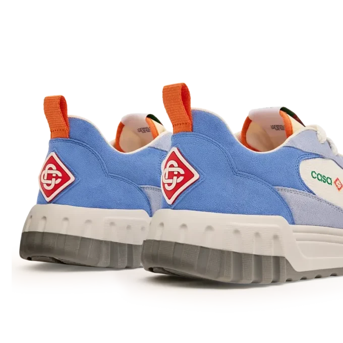 Zapatilla Court para mujer en blanco y azul