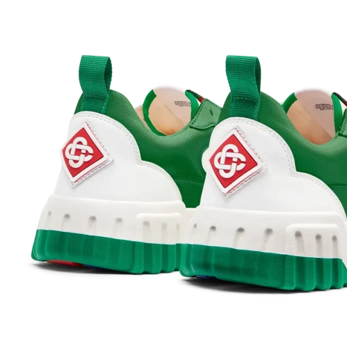 Zapatilla Court para hombre en verde y blanco