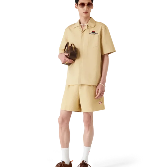 Zapatilla de cancha de ante marrón para hombre