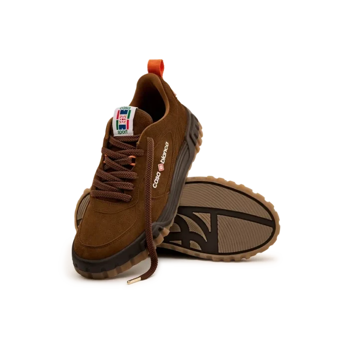 Zapatillas Court de ante marrón para mujer