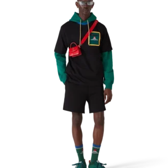 Zapatilla de cancha de ante verde para hombre